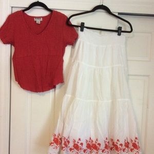 Red and White Summer Outfit